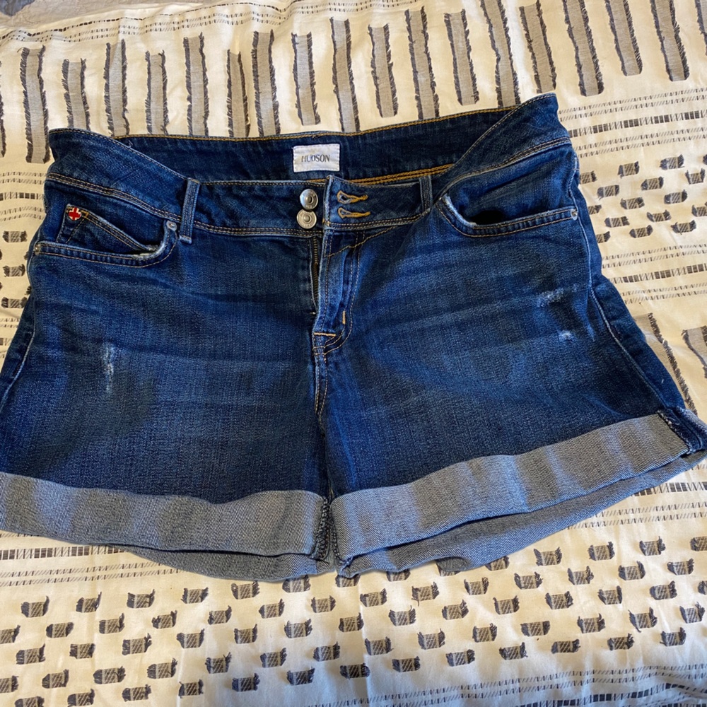 Hudson Mid Thigh Denim Shorts Size 30